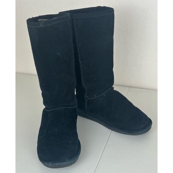 Bearpaw Black Suede Boots Size 7 - Picture 2 of 7